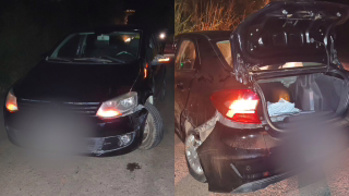 Carro é atingido por veículo na contramão e cai em canaleta na MGC-120, em Nova Era