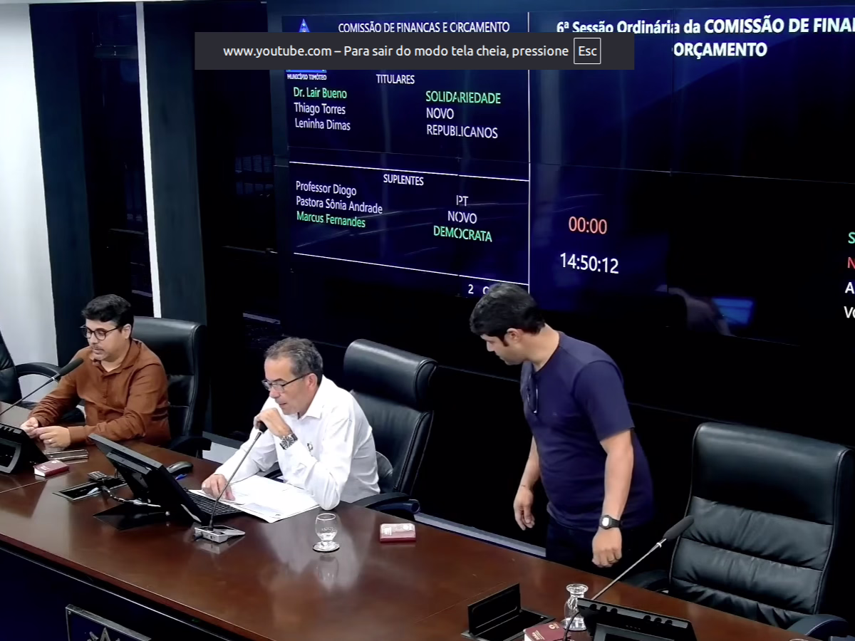 Release reunião de comissão Finanças e Orçamento