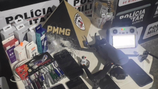 Dois homens são presos após drone cair com materiais ilícitos perto de presídio em Ipaba