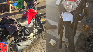Colisão entre motos deixa motociclista ferido em João Monlevade