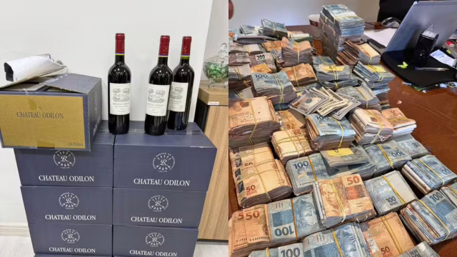 PF apreende milhões em espécie e R$ 40 mil em vinho em operação no Porto do Rio