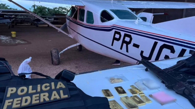 PF apreende 4,6 kg de ouro em avião particular no aeroporto de Itaituba e prende dois