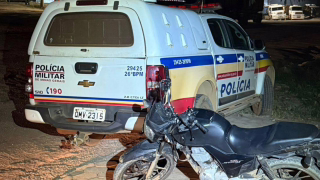 PM recupera moto roubada em estrada rural de Barão de Cocais