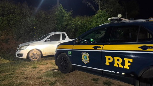 GM Montana furtada em SP é recuperada pela PRF na BR-381 em MG