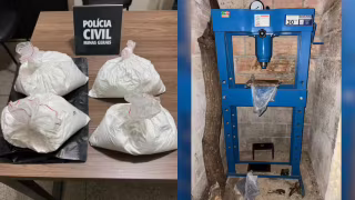 Polícia Civil desativa laboratório de cocaína em Araxá e prende homem após apreensão de 4,1 kg