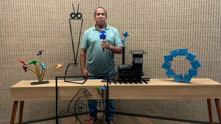 Escultor de Ipatinga transforma sucata industrial em arte e expõe obras na Expo Usipa