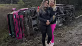 Caminhoneira influencer Gabriely Franciscon sai ilesa após tombamento na BR-116 em Papanduva (SC)