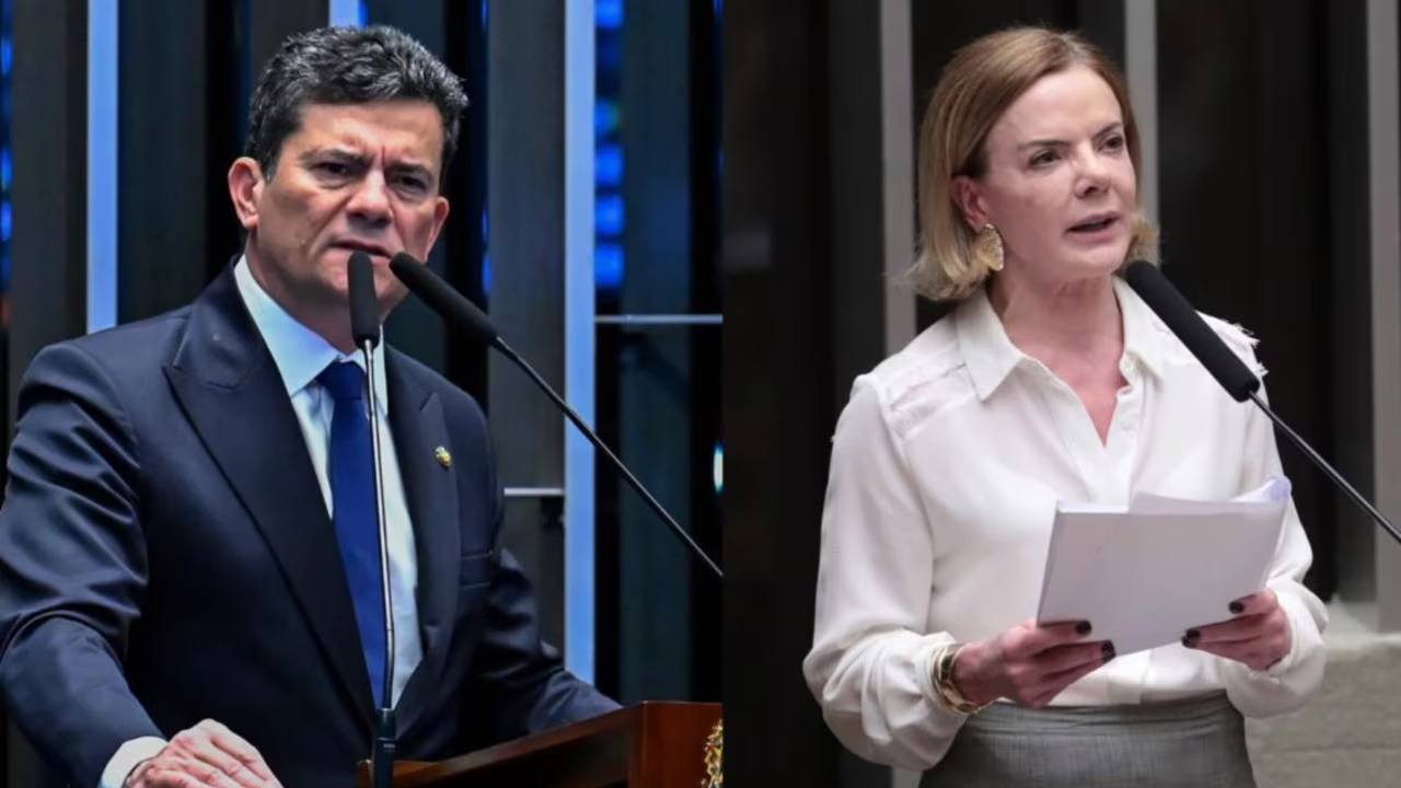 Sergio Moro e Gleisi Hoffmann Fotos: Waldemir Barreto/