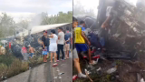 Colisão entre caminhão e van mata 16 pessoas da mesma família na BR-116, na Bahia