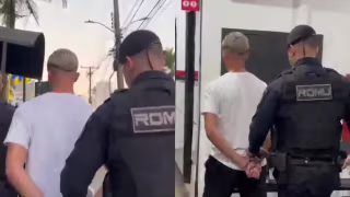 Homem com mandado por roubo é preso pela ROMU da GCM no Parque da Montanha, em Guarujá