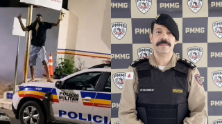 PM detalha prisão de jovem filmado em cima de capô de viatura da polícia em Belo Oriente