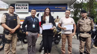 58º BPM participa de solenidade em Timóteo para entrega de três novas motocicletas à PM