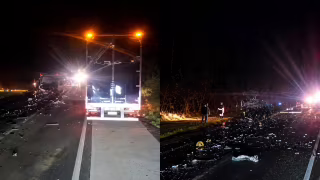 Caminhoneiro tem mal súbito e fica gravemente ferido após colisão com duas carretas na SP-258, em Capão Bonito