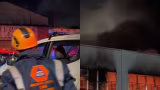 Incêndio de grandes proporções atinge galpão comercial em Guarulhos