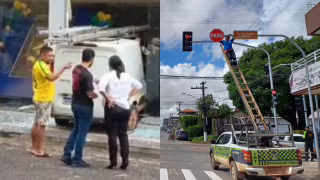 Carro invade loja de roupas e jovem escapa de ser atingida em Santarém (PA)