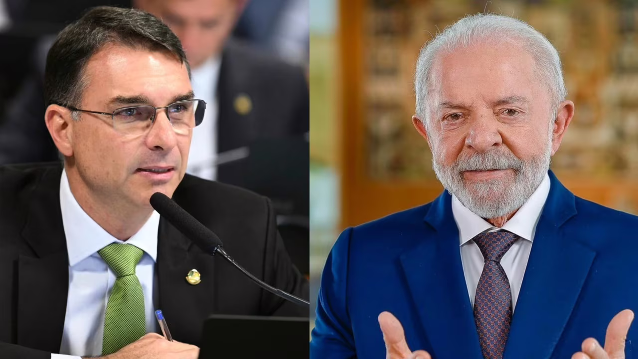 Flávio Bolsonaro e Lula