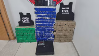 Operação da Polícia Civil apreende 318 kg de maconha vinda do Paraguai e prende seis na Grande BH