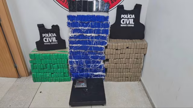 Operação da Polícia Civil apreende 318 kg de maconha vinda do Paraguai e prende seis na Grande BH