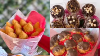 Buquês de coxinha, cookies e carolinas viram aposta de empreendedoras no Vale do Paraíba no Dia dos Namorados