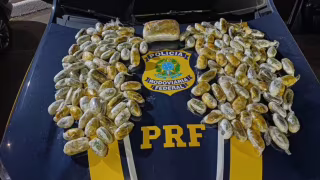 PRF apreende quase 17 kg de haxixe “ice” escondidos em para-choque e prende motorista na BR-381, em Betim