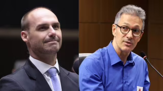 Eduardo Bolsonaro defende rompimento com o Novo após críticas de Zema a contatos de Flávio