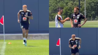 Neymar volta ao gramado e mostra avanço na recuperação durante treinos da Seleção nos EUA