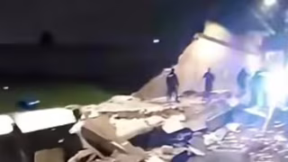 Ventos derrubam parte do muro do Presídio Regional de Pelotas
