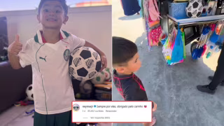 Neymar responde a menino palmeirense que pediu bola do Santos por admiração ao craque