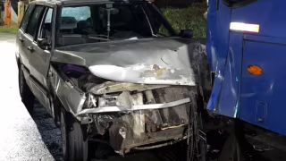 Motorista é preso após bater em ônibus estacionado em Biritiba Mirim