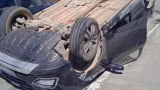 Carro capota em avenida de Timóteo (MG); Samu e PM são acionados