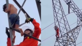 Criança de 5 anos é resgatada após subir em torre de energia em Ariquemes, Rondônia