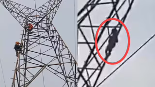 Menino de 5 anos é resgatado de torre de energia após ficar perto de cabos energizados em RO