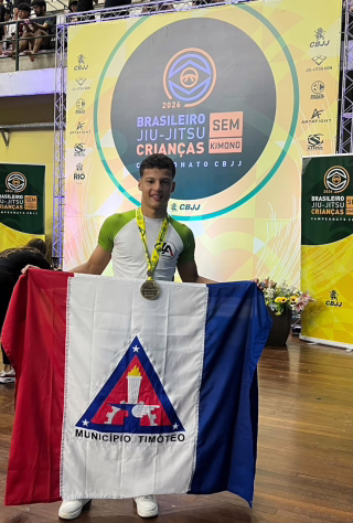 Atleta de Timóteo (MG), Gustavo Longuinho fica em terceiro no Brasileiro de Jiu-Jitsu