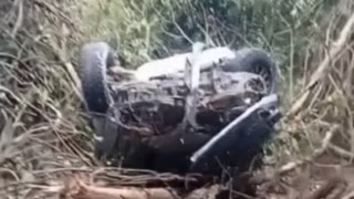 Prefeito de Tucumã e esposa sobrevivem após caminhonete cair de ponte na BR-153