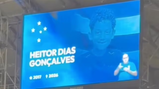 Menino de 9 anos de Coronel Fabriciano que morreu de leucemia recebe homenagem no Mineirão