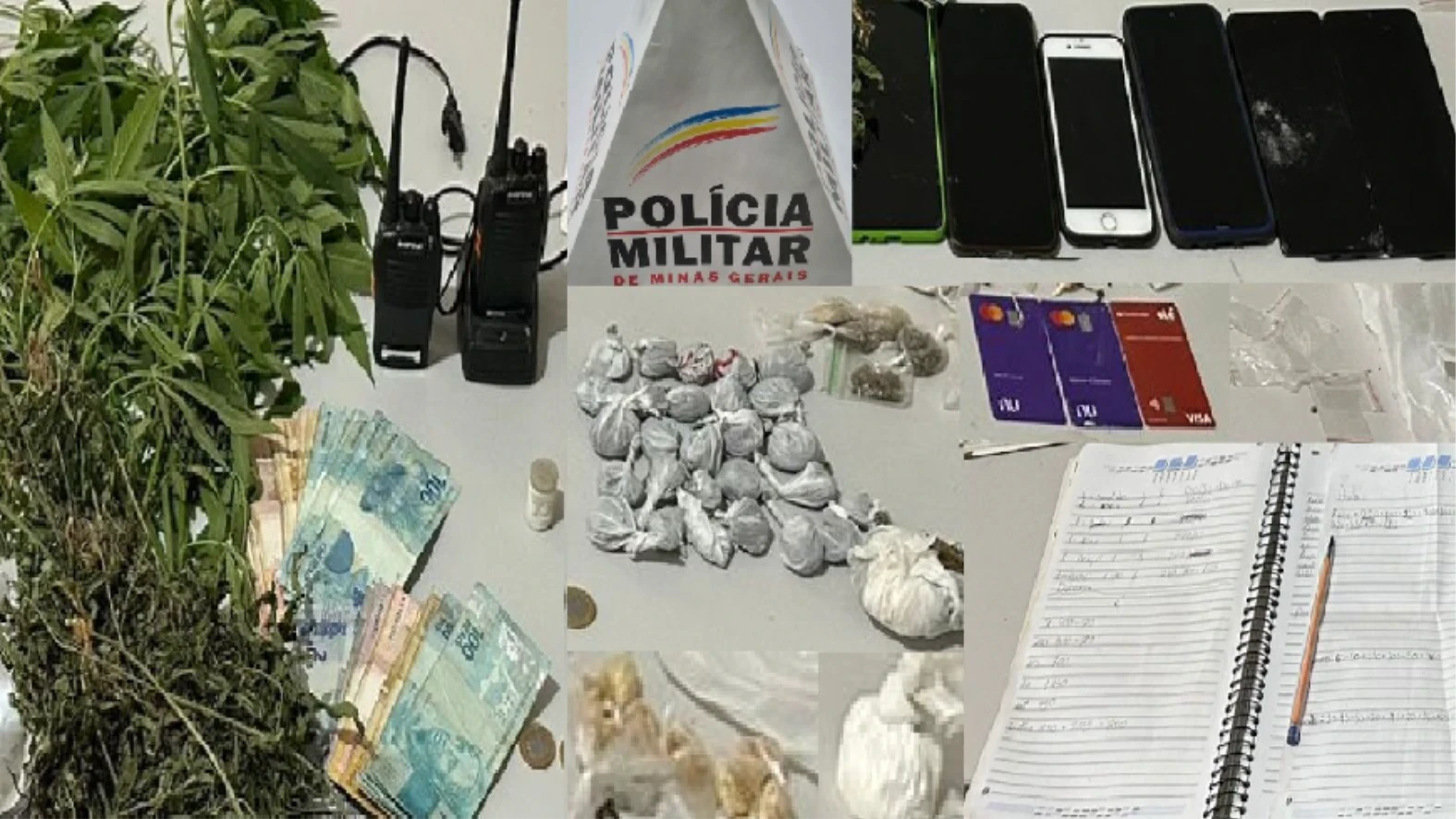 Operação em Espera Feliz desmontas grupo de tráfico e apreende drogas, dinheiro e adolescentes envolvidos