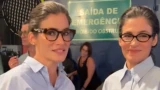 Renata Vasconcellos e irmã gêmea encantam em vinheta de fim de ano da Globo
