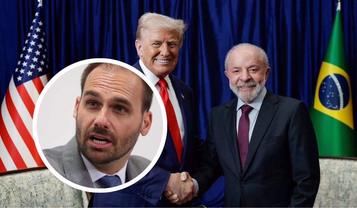 Eduardo Bolsonaro comenta encontro entre Lula e Trump