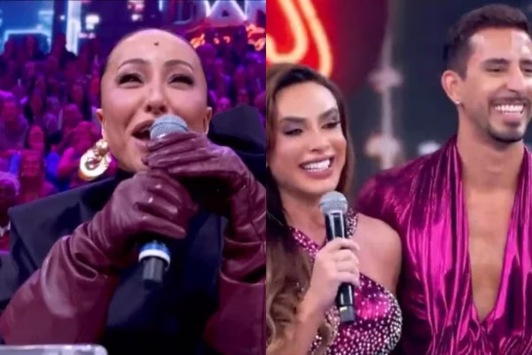 Sabrina Sato e Nicole Bahls se reencontram no Domingão do Huck