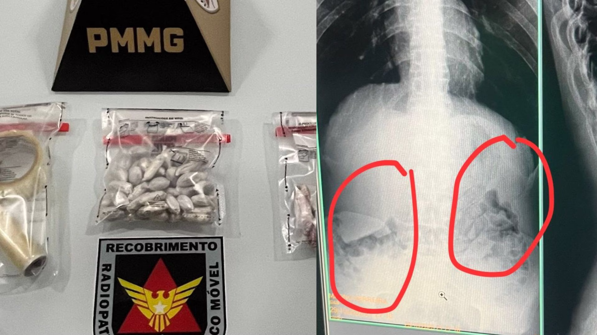 O material foi apreendido e o homem levado à Delegacia de Polícia Civil para prestar esclarecimentos ao delegado de plantão