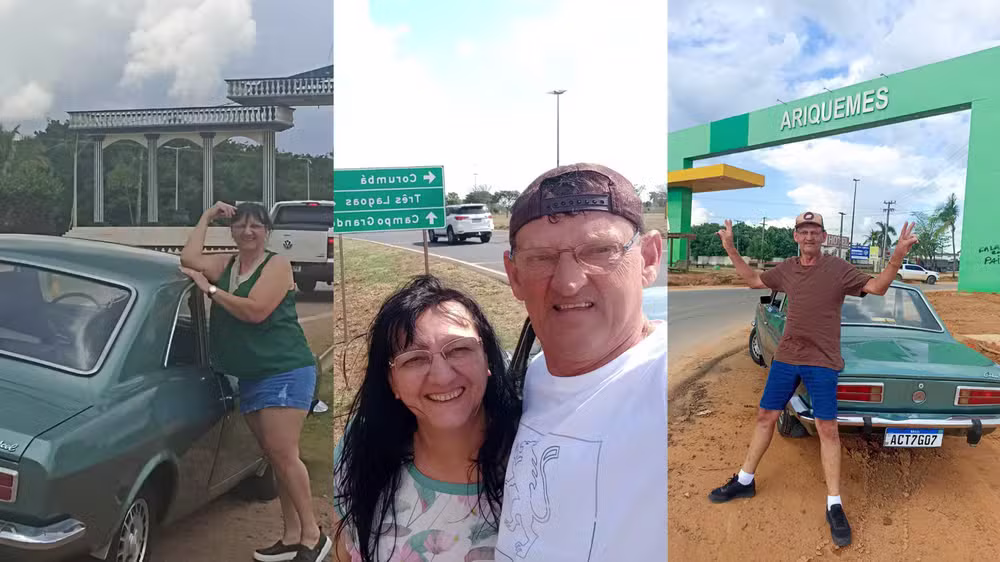 Janete e Hilário tiveram uma experiência emocionante dentro do Corcel