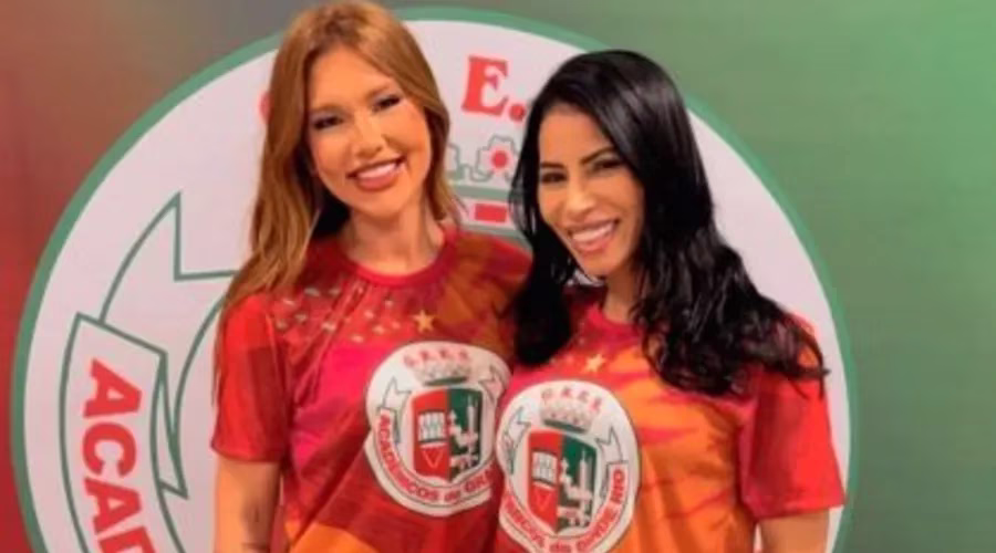 Virgínia com a vice-presidente da Grande Rio