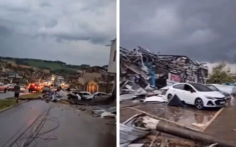 O governo comunicou que os efeitos mais expressivos ocorreram em Rio Bonito do Iguaçu, localizada a aproximadamente 400 km da capital