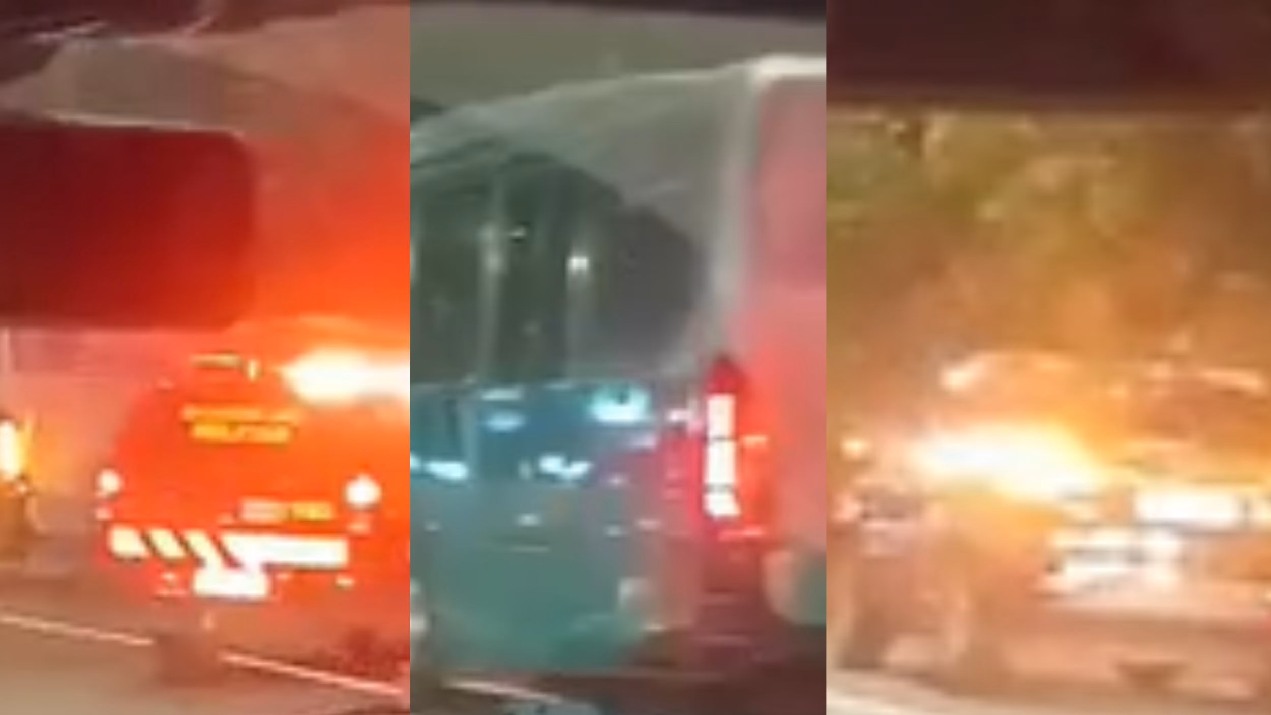 Colisão entre veículo e ônibus