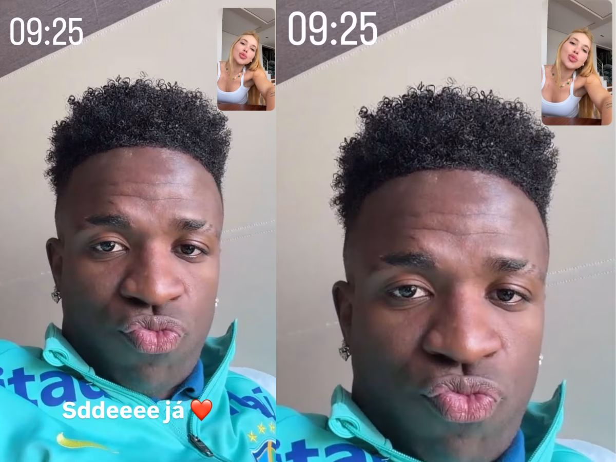 Virginia exibe ligação de vídeo com Vini Jr
