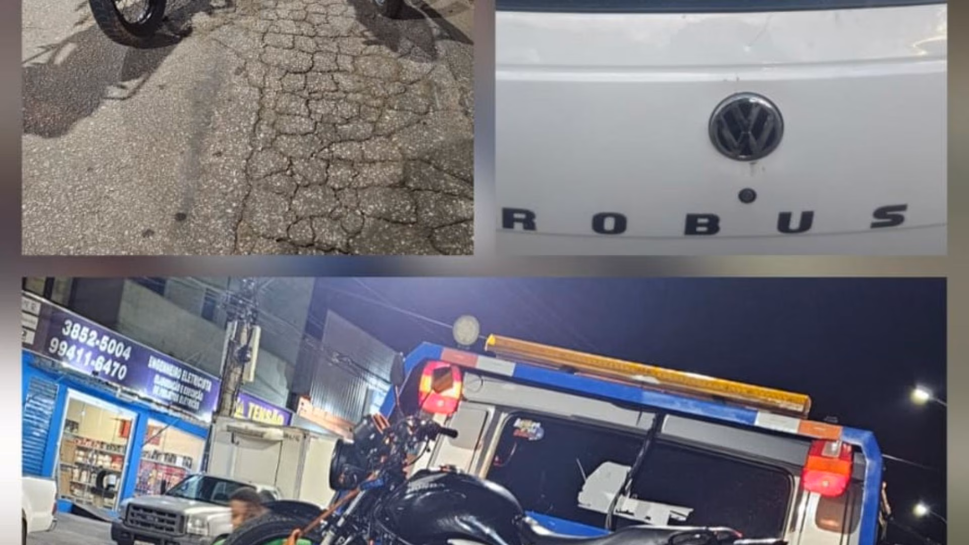 Foram apreendidos três veículos ao todo: uma motocicleta Fan 150 preta, uma bicicleta motorizada vermelha e outra bicicleta motorizada azul