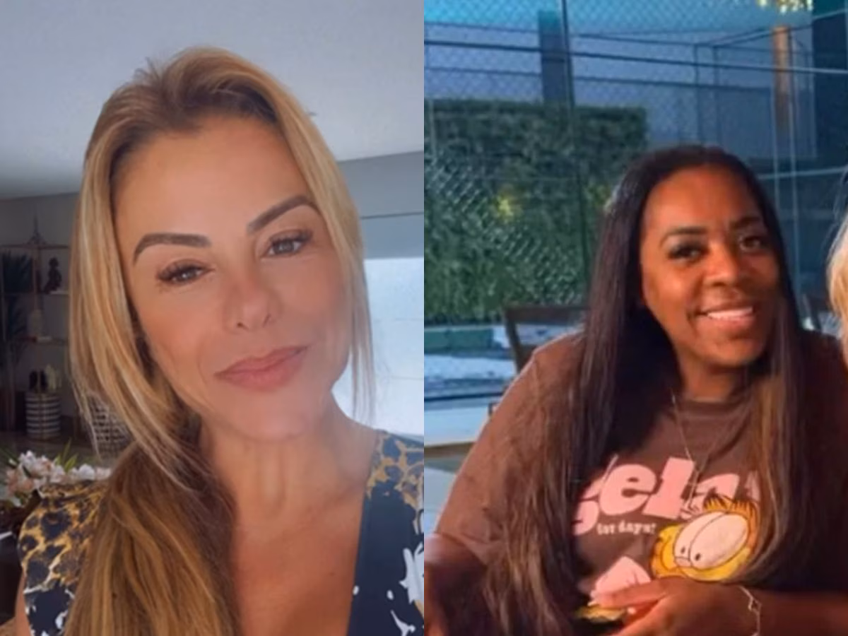 Poliana Rocha ao lado de Fernanda