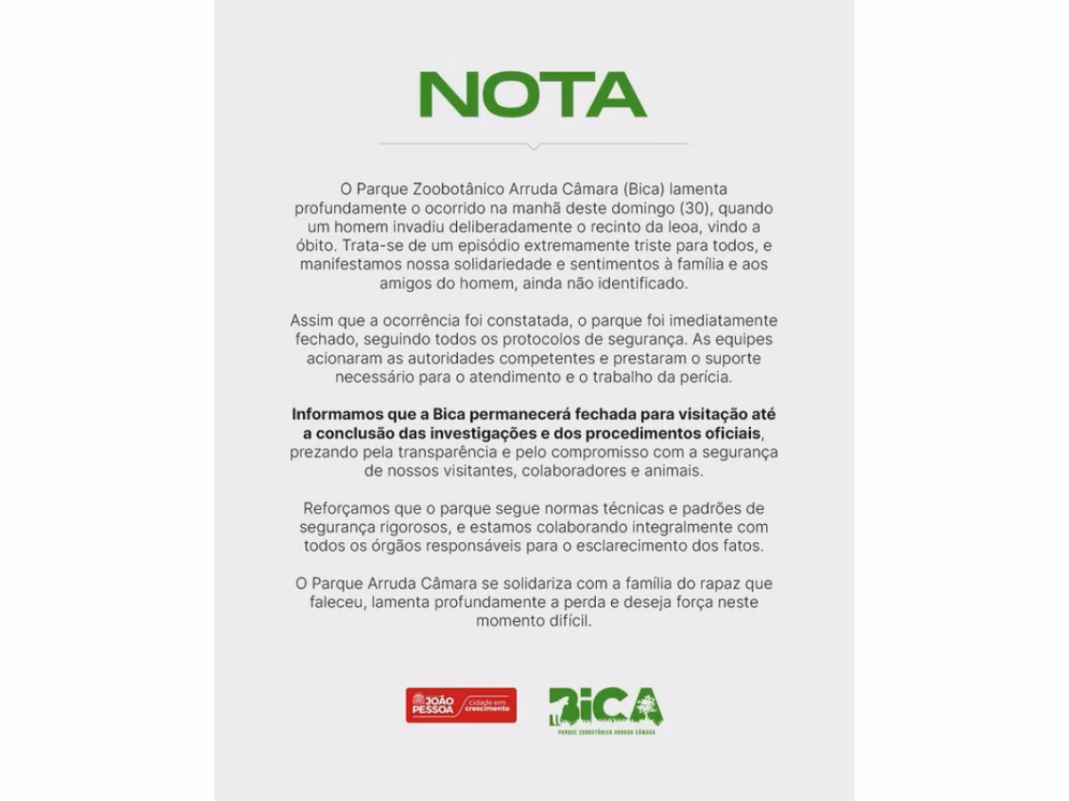 A reabertura da Bica só ocorrerá depois que as investigações forem concluídas