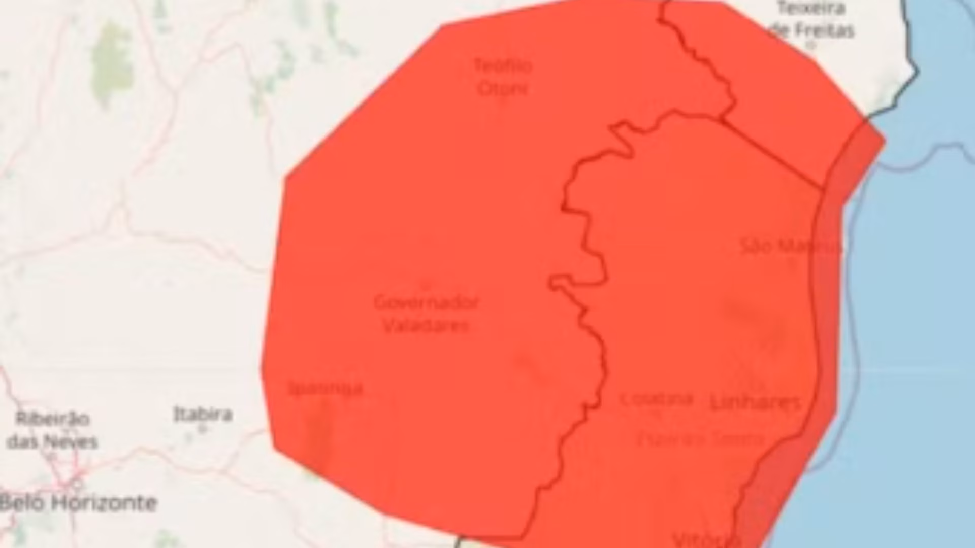 O alerta vale para o Vale do Aço e dezenas de municípios vizinhos, somando mais de 120 cidades em situação de grande perigo por causa das tempestades previstas