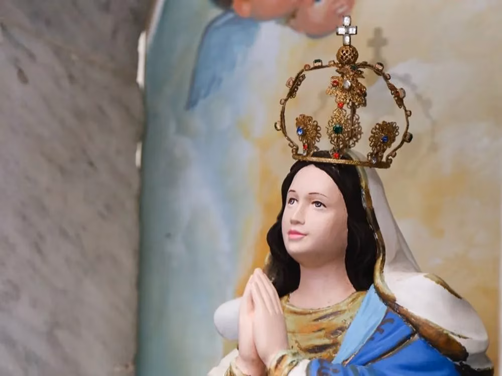 Imagem de Nossa Senhora da Conceição exposta